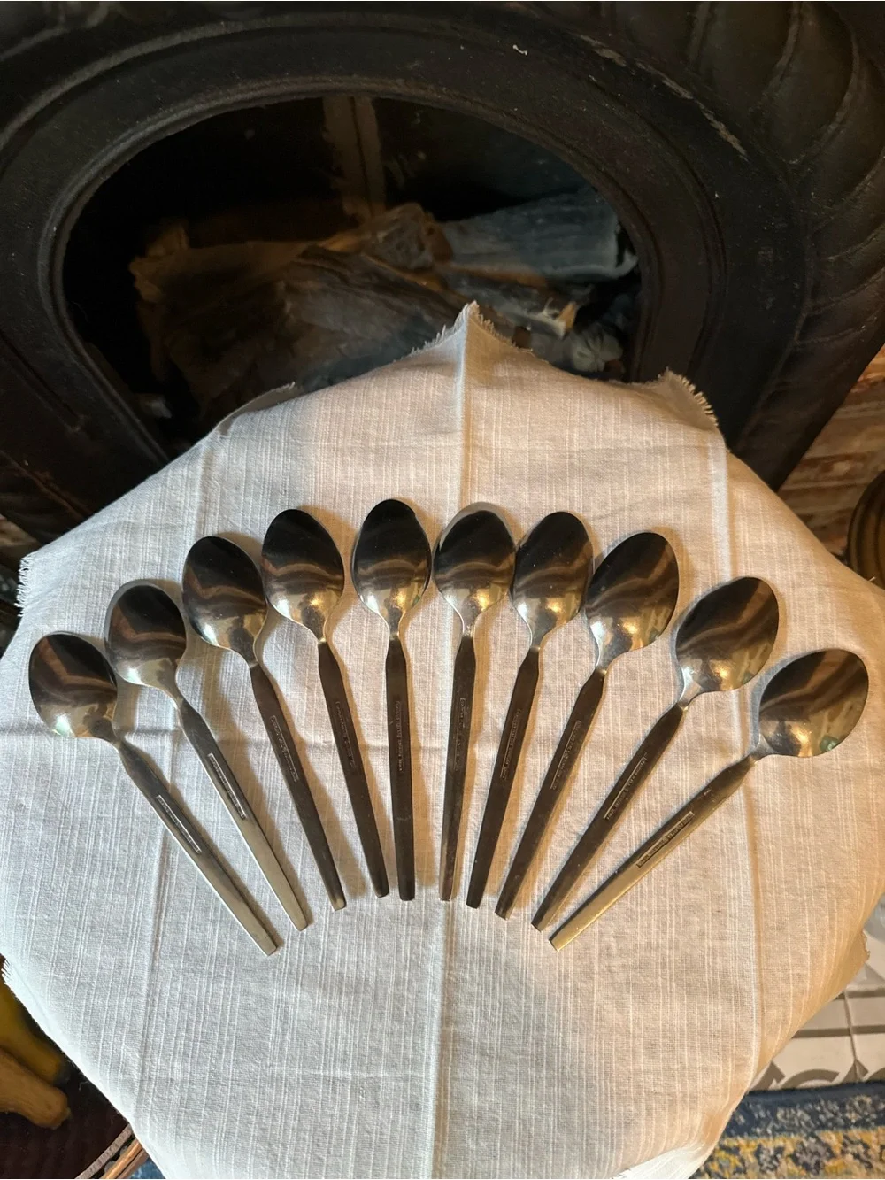 Vintage Oxford Hall Palo Alto Stainless-Steel Tablespoons Set of 10
